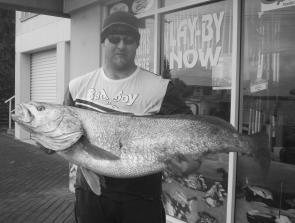 Brendan caught this 22kg jewie along the wall.